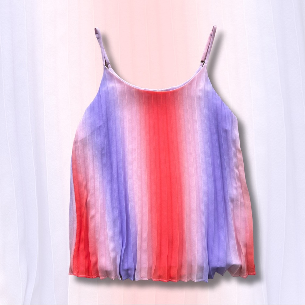 Skies Are Blue Multicolor Pleated Camisole